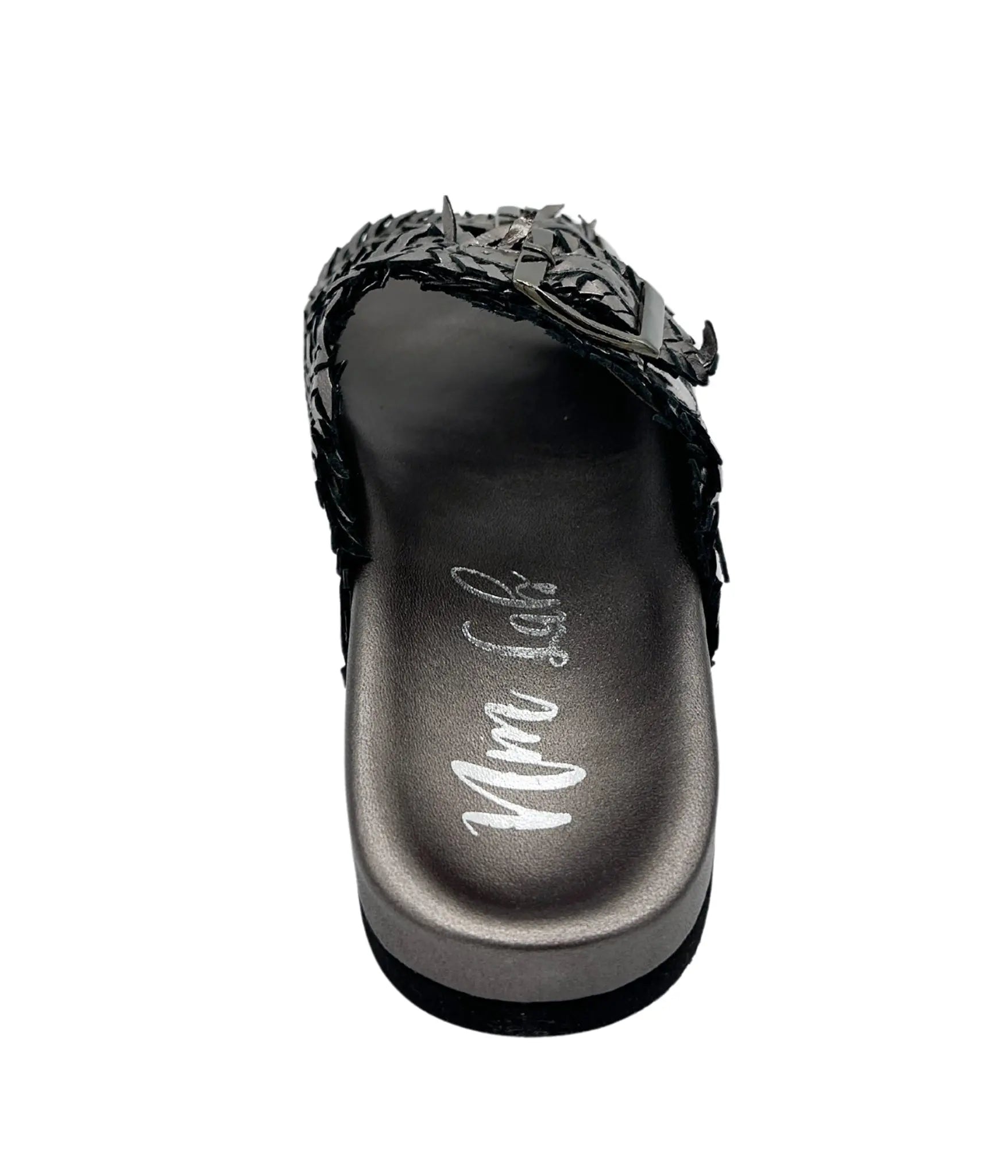 Intertwine Dual Woven Strap Slide in Pewter Naughty Monkey
