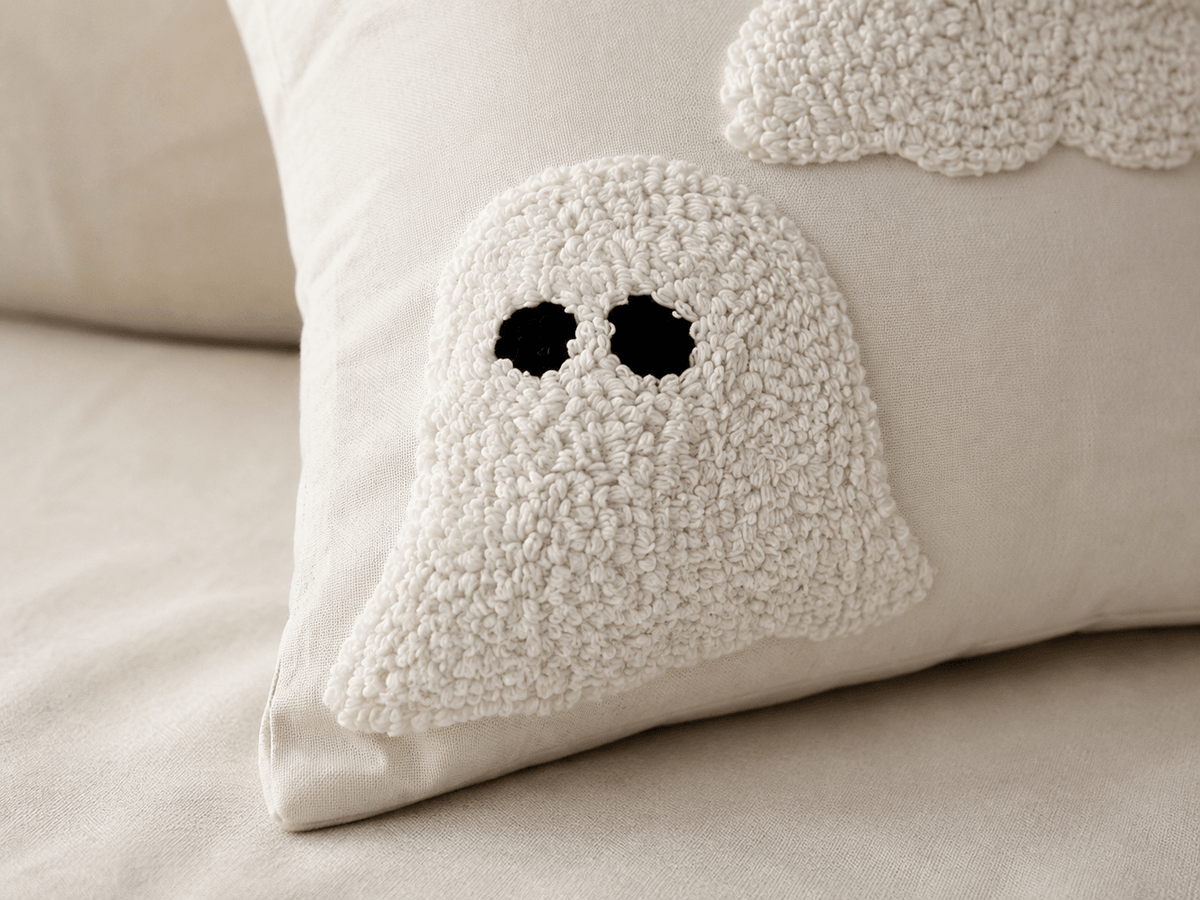 Ivory Tufted Ghost Pillow Cover - Get it from Bo