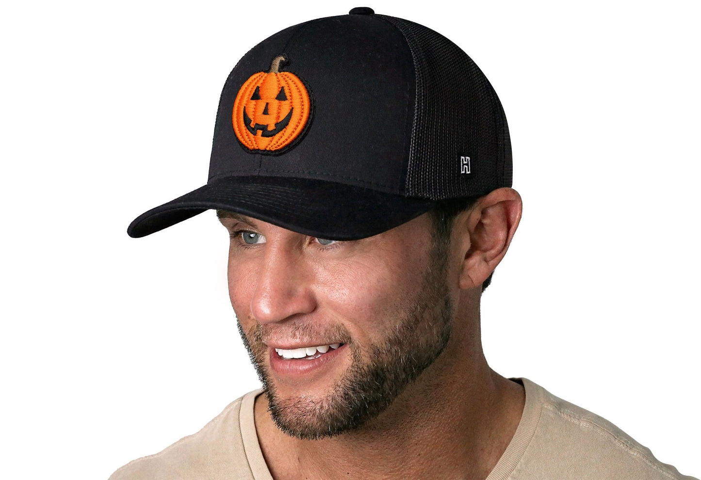 Jack-O-Lantern Trucker Hat | Halloween Snapback - Get it from Bo