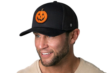 Jack-O-Lantern Trucker Hat | Halloween Snapback - Get it from Bo