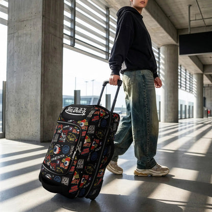 Jax Black 28" Checked Rolling Duffel - Get it from Bo