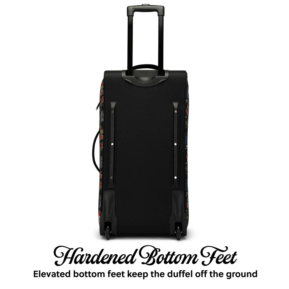 Jax Black 28" Checked Rolling Duffel - Get it from Bo