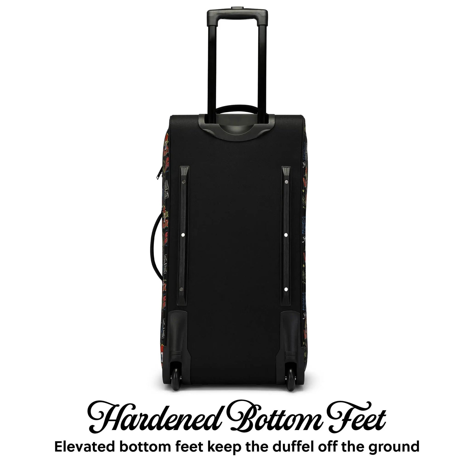 Jax Black 28" Checked Rolling Duffel - Get it from Bo