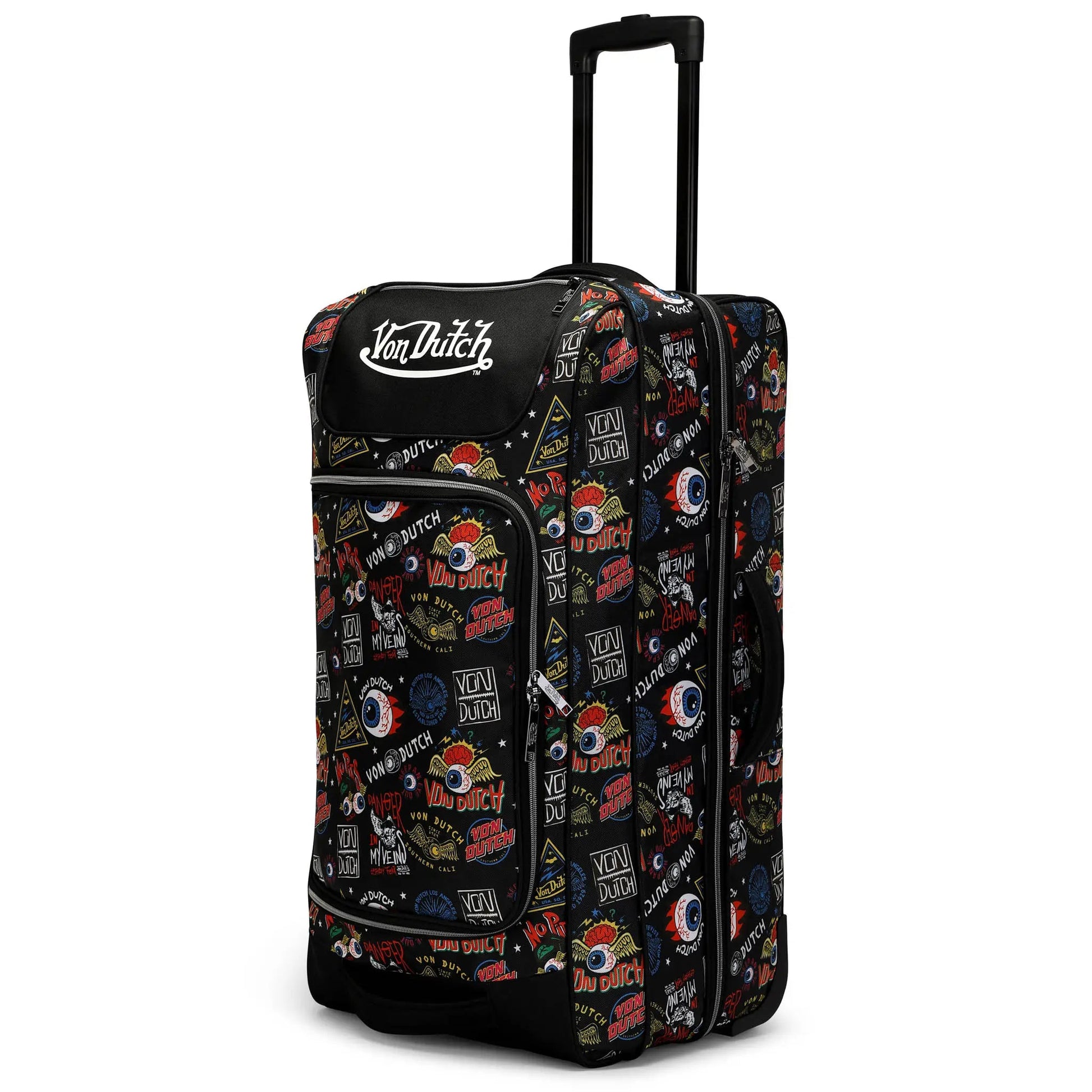 Jax Black 28" Checked Rolling Duffel - Get it from Bo