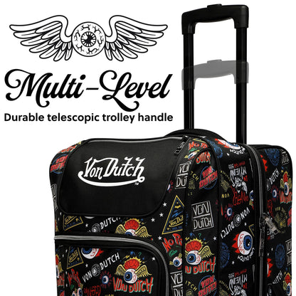Jax Black 28" Checked Rolling Duffel - Get it from Bo