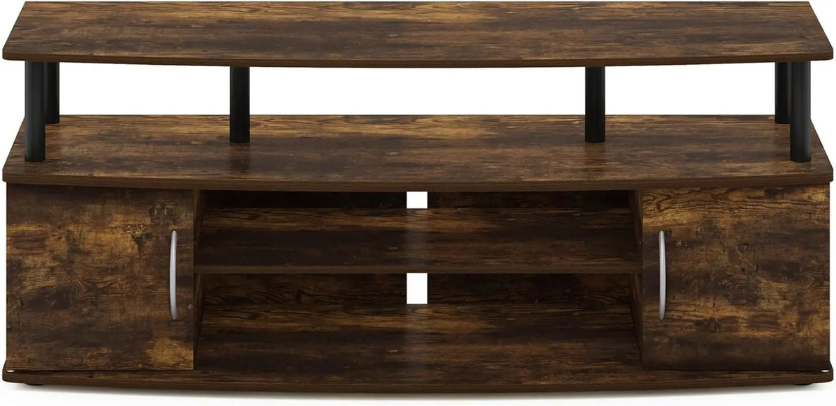 Jaya Amber Pine TV Stand for 55 Inch TV Open Shelves Black - Get it from Bo