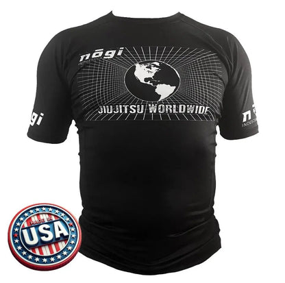 Jiujitsu Worldwide Short Sleeve Rash Guard - Made in USA - Get it from Bo