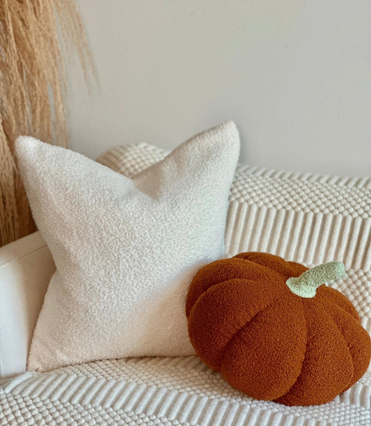 Jumbo Sherpa Orange Pumpkin Pillow - Get it from Bo