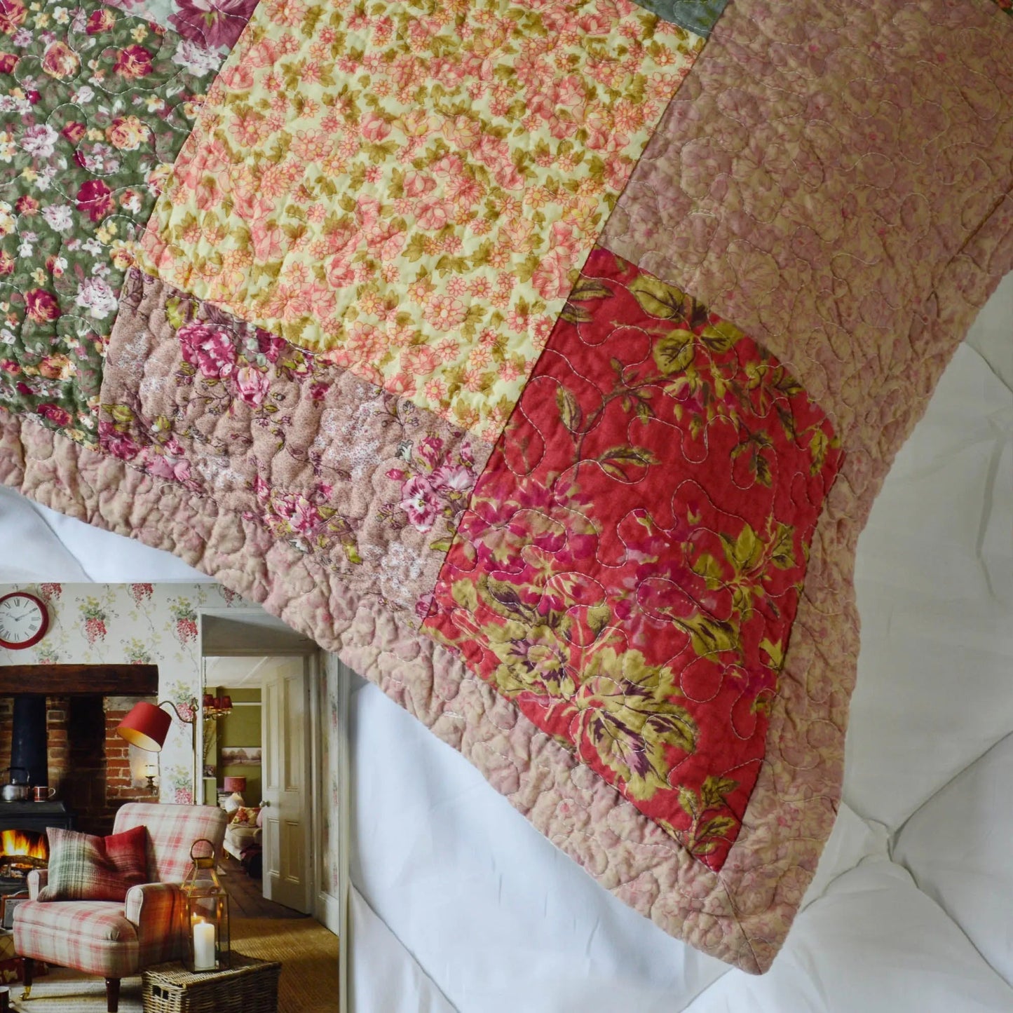 Kasentex 100% Cotton Summer Royal Garden Floral King Size Pillow Sham, Boho Style, Yellow and Pink, Room Decor, Graduation Gifts - Get it from Bo