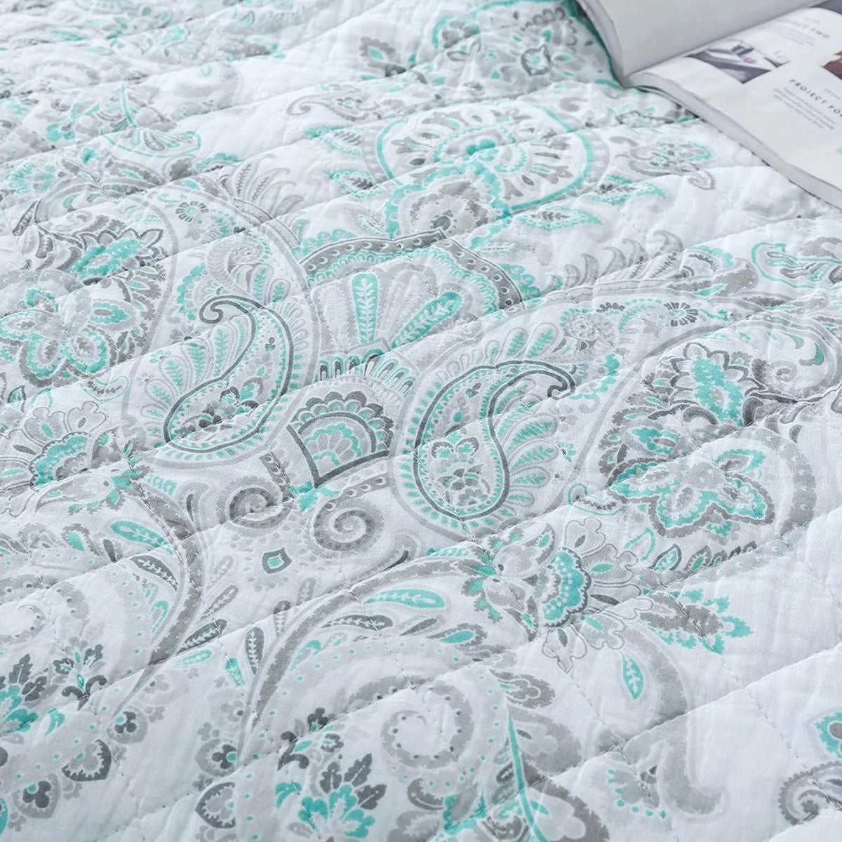 Kasentex 100% Cotton Summer Ultra Soft Floral Design 3 Piece Reversible Bedding Set, Room Decor, Graduation Gifts - Get it from Bo