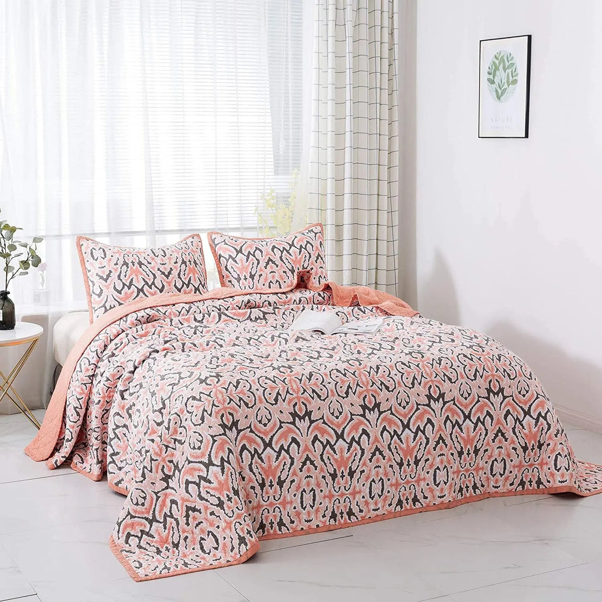 Kasentex 100% Cotton Summer Ultra Soft Floral Design 3 Piece Reversible Bedding Set, Room Decor, Graduation Gifts - Get it from Bo