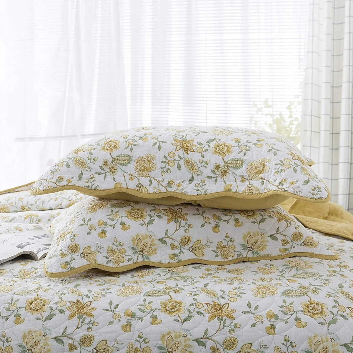 Kasentex 100% Cotton Summer Ultra Soft Floral Design 3 Piece Reversible Bedding Set, Room Decor, Graduation Gifts - Get it from Bo