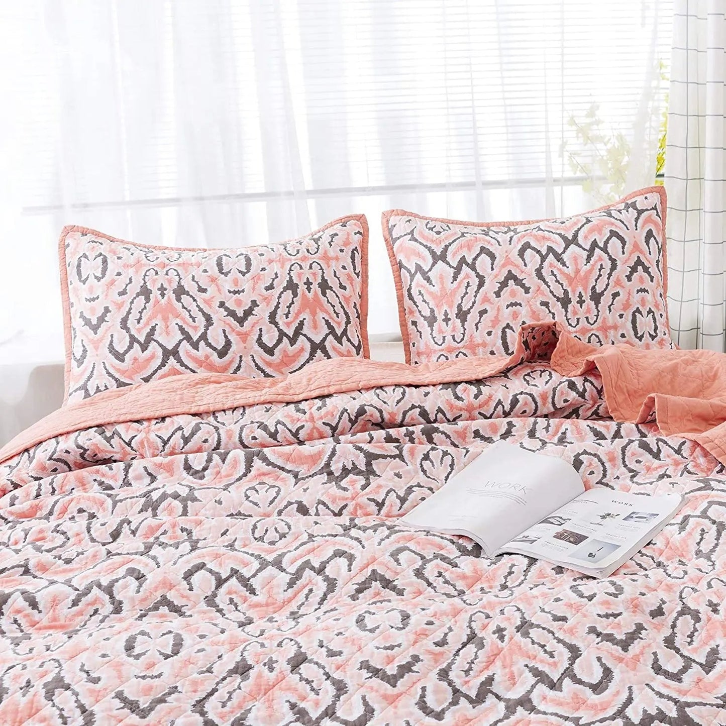 Kasentex 100% Cotton Summer Ultra Soft Floral Design 3 Piece Reversible Bedding Set, Room Decor, Graduation Gifts - Get it from Bo
