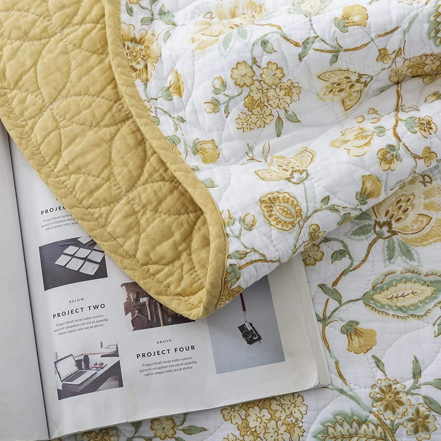 Kasentex 100% Cotton Summer Ultra Soft Floral Design 3 Piece Reversible Bedding Set, Room Decor, Graduation Gifts - Get it from Bo
