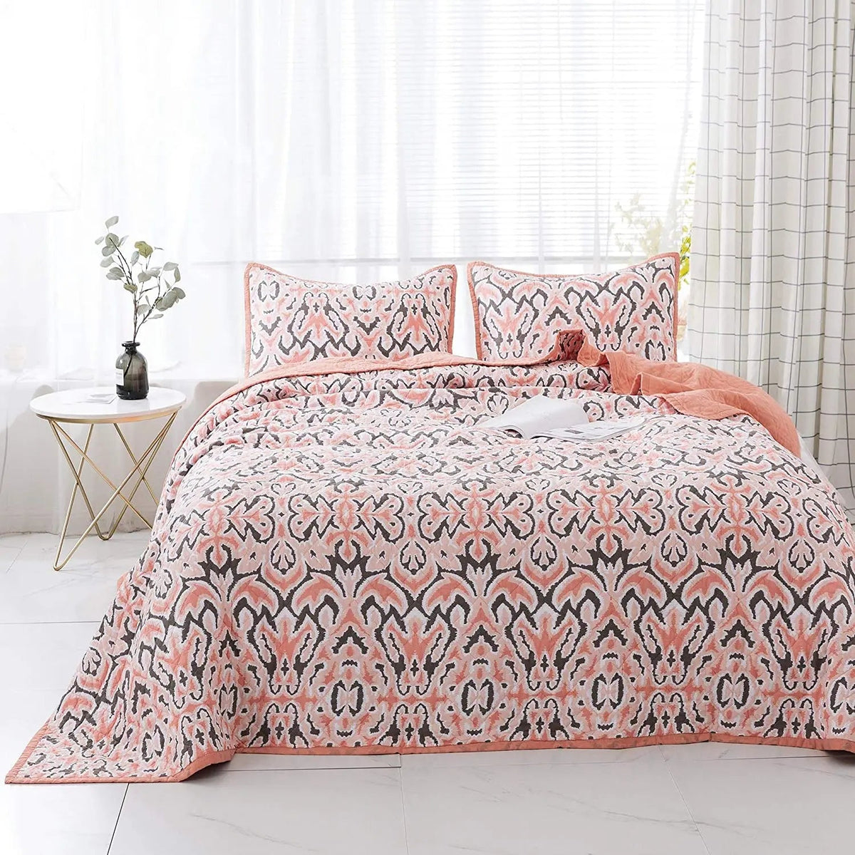 Kasentex 100% Cotton Summer Ultra Soft Floral Design 3 Piece Reversible Bedding Set, Room Decor, Graduation Gifts - Get it from Bo