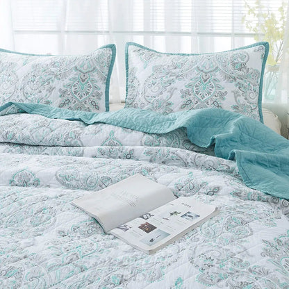 Kasentex 100% Cotton Summer Ultra Soft Floral Design 3 Piece Reversible Bedding Set, Room Decor, Graduation Gifts - Get it from Bo