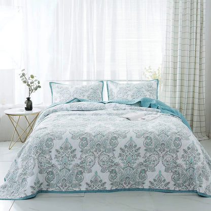 Kasentex 100% Cotton Summer Ultra Soft Floral Design 3 Piece Reversible Bedding Set, Room Decor, Graduation Gifts - Get it from Bo