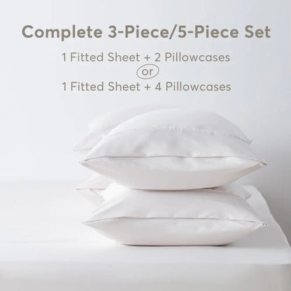 Kasentex All Season Deep Pocket Fitted Sheet Set with Pillowcases, Room Decor, Graduation Gifts - Get it from Bo