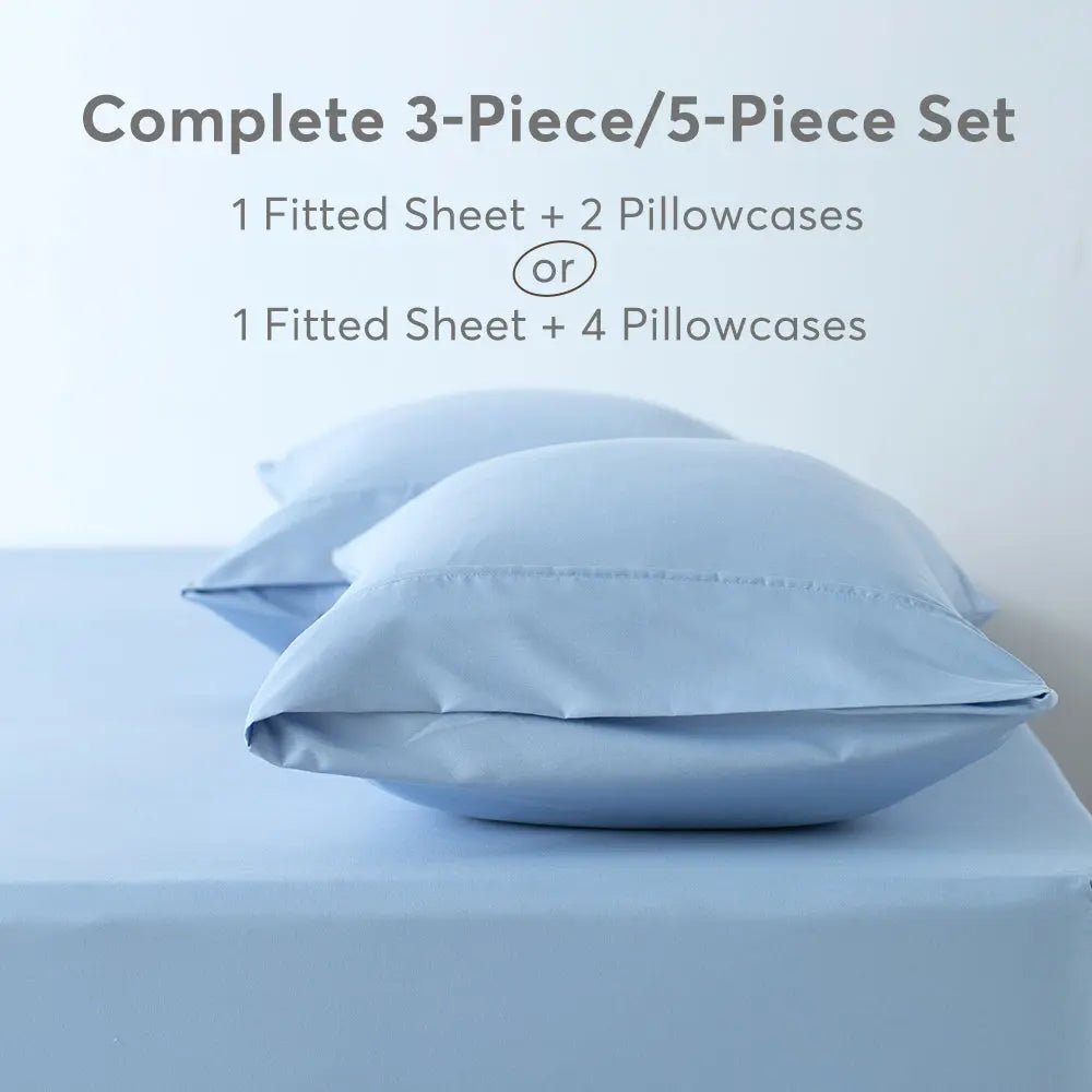 Kasentex All Season Deep Pocket Fitted Sheet Set with Pillowcases, Room Decor, Graduation Gifts - Get it from Bo
