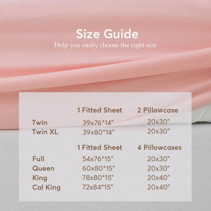 Kasentex All Season Deep Pocket Fitted Sheet Set with Pillowcases, Room Decor, Graduation Gifts - Get it from Bo