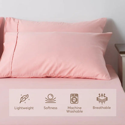 Kasentex All Season Deep Pocket Fitted Sheet Set with Pillowcases, Room Decor, Graduation Gifts - Get it from Bo