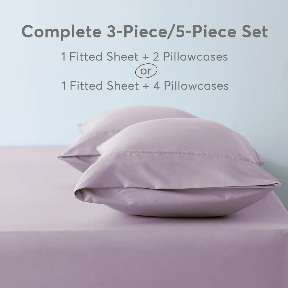 Kasentex All Season Deep Pocket Fitted Sheet Set with Pillowcases, Room Decor, Graduation Gifts - Get it from Bo