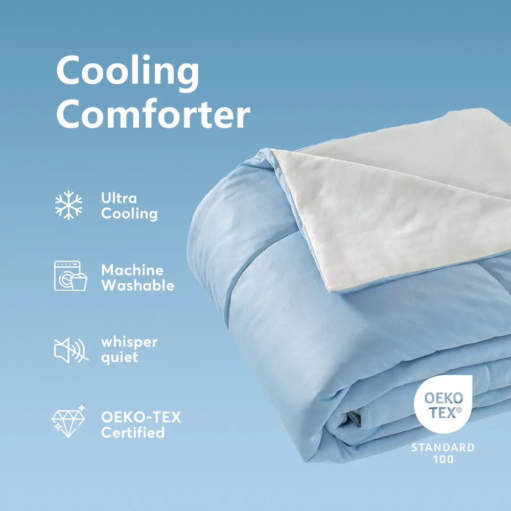 Kasentex All Season Ultra Soft Cooling Blanket Comforter, Hypoallergenic and Breathable, Room Decor, Graduation Gifts - Get it from Bo