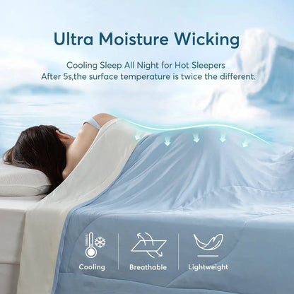 Kasentex All Season Ultra Soft Cooling Blanket Comforter, Hypoallergenic and Breathable, Room Decor, Graduation Gifts - Get it from Bo
