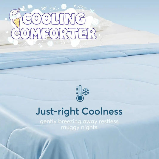 Kasentex All Season Ultra Soft Cooling Blanket Comforter, Hypoallergenic and Breathable, Room Decor, Graduation Gifts - Get it from Bo