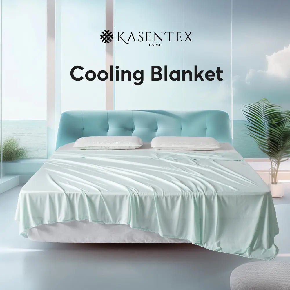Kasentex All Season Ultra Soft Silky Cooling Blanket, Hypoallergenic and Breathable - Get it from Bo