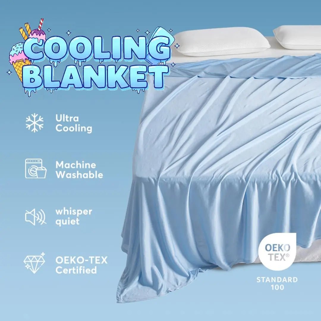 Kasentex All Season Ultra Soft Silky Cooling Blanket, Hypoallergenic and Breathable - Get it from Bo