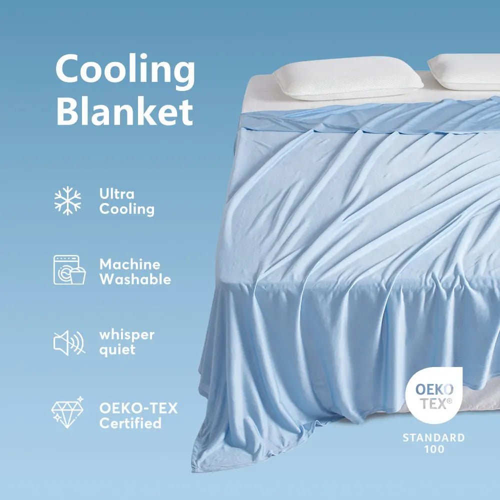 Kasentex All Season Ultra Soft Silky Cooling Blanket, Hypoallergenic and Breathable - Get it from Bo