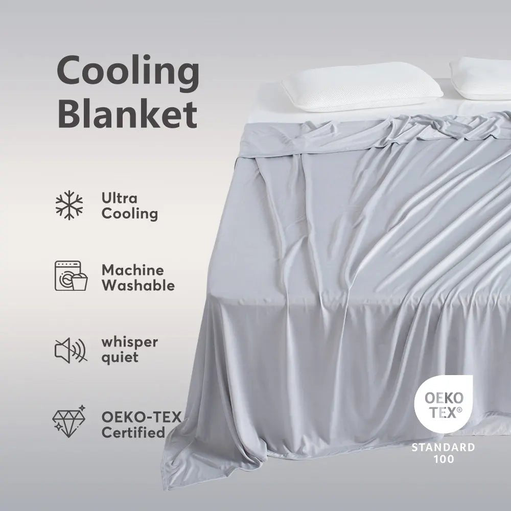 Kasentex All Season Ultra Soft Silky Cooling Blanket, Hypoallergenic and Breathable - Get it from Bo