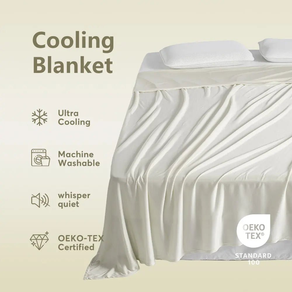 Kasentex All Season Ultra Soft Silky Cooling Blanket, Hypoallergenic and Breathable - Get it from Bo