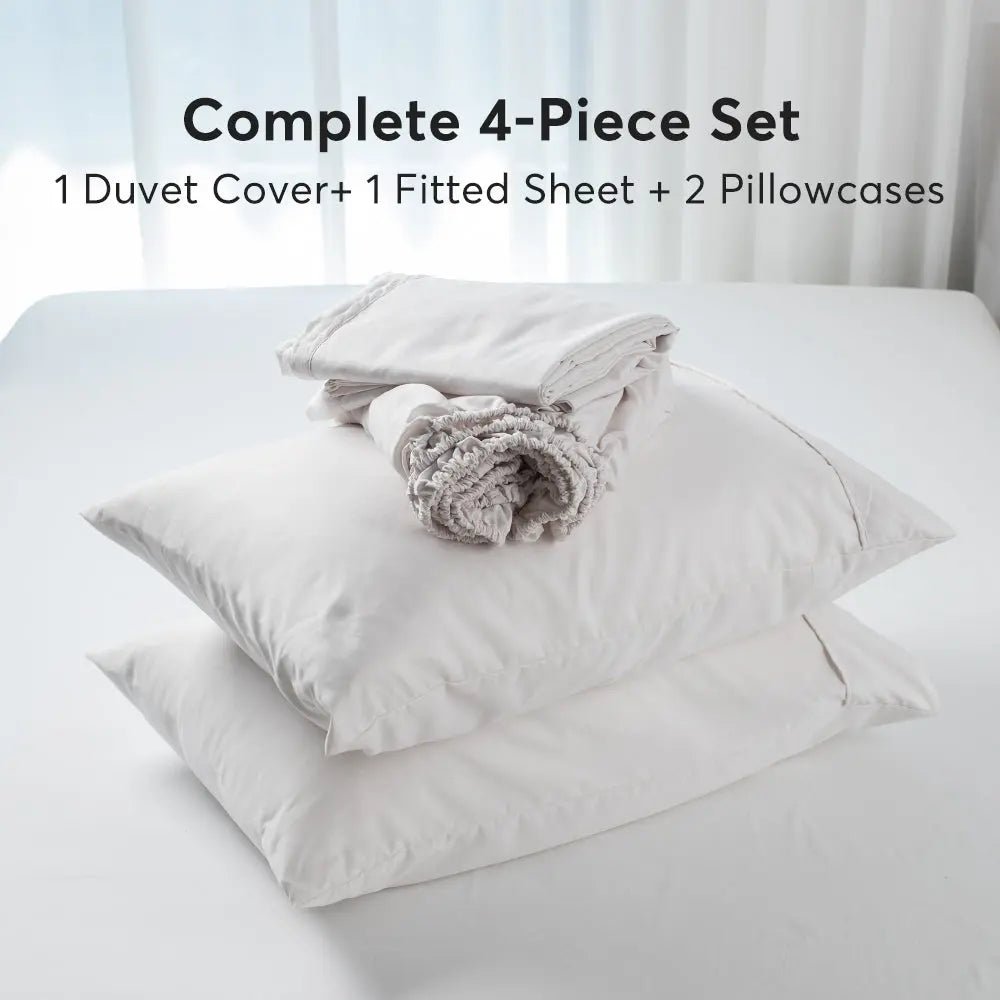 Kasentex Duvet Cover Bedding Set with Duvet Cover, Pillowcase, Fitted Sheet, Hypoallergenic and Breathable, Room Decor, Graduation Gifts - Get it from Bo