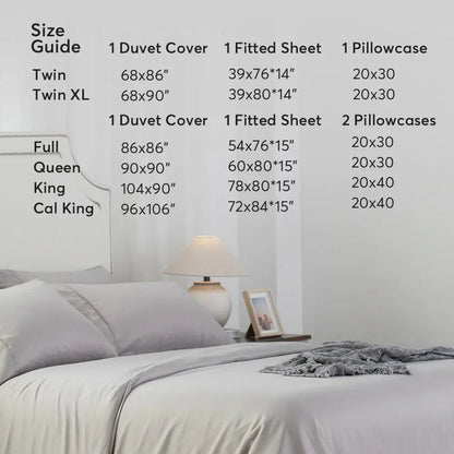 Kasentex Duvet Cover Bedding Set with Duvet Cover, Pillowcase, Fitted Sheet, Hypoallergenic and Breathable, Room Decor, Graduation Gifts - Get it from Bo