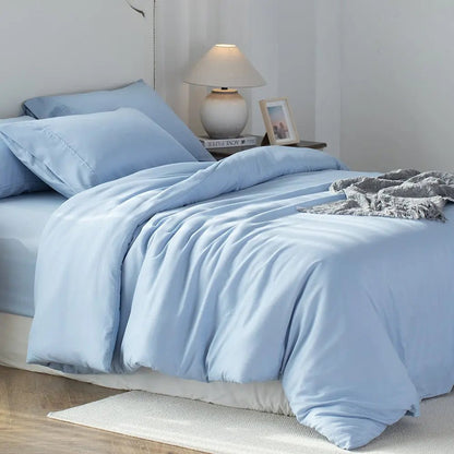 Kasentex Duvet Cover Bedding Set with Duvet Cover, Pillowcase, Fitted Sheet, Hypoallergenic and Breathable, Room Decor, Graduation Gifts - Get it from Bo