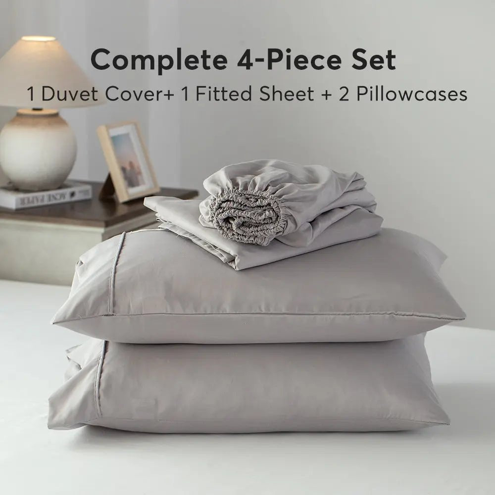 Kasentex Duvet Cover Bedding Set with Duvet Cover, Pillowcase, Fitted Sheet, Hypoallergenic and Breathable, Room Decor, Graduation Gifts - Get it from Bo
