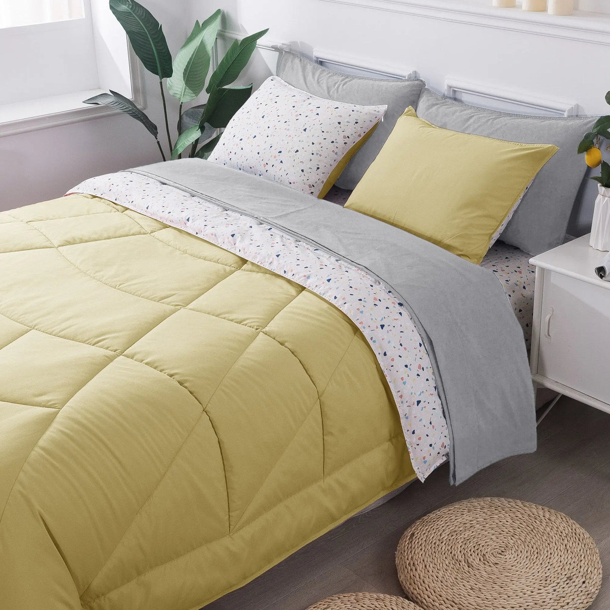 Kasentex Reversible 5 and 7 Piece Ultra Soft Cozy Bed Comforter Sets, Room Decor - Get it from Bo