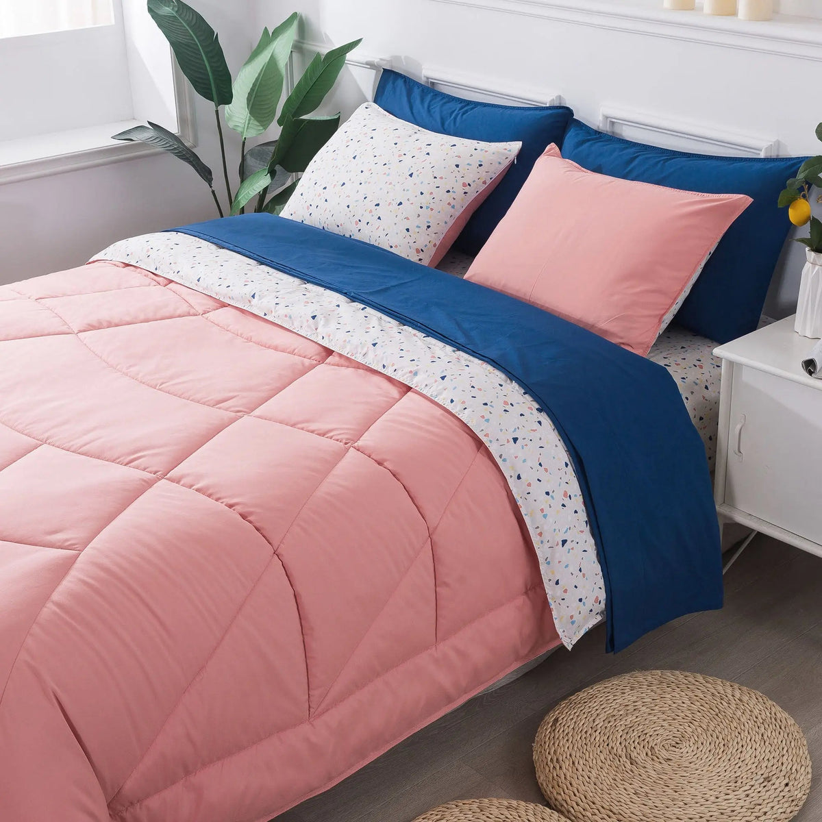 Kasentex Reversible 5 and 7 Piece Ultra Soft Cozy Bed Comforter Sets, Room Decor - Get it from Bo