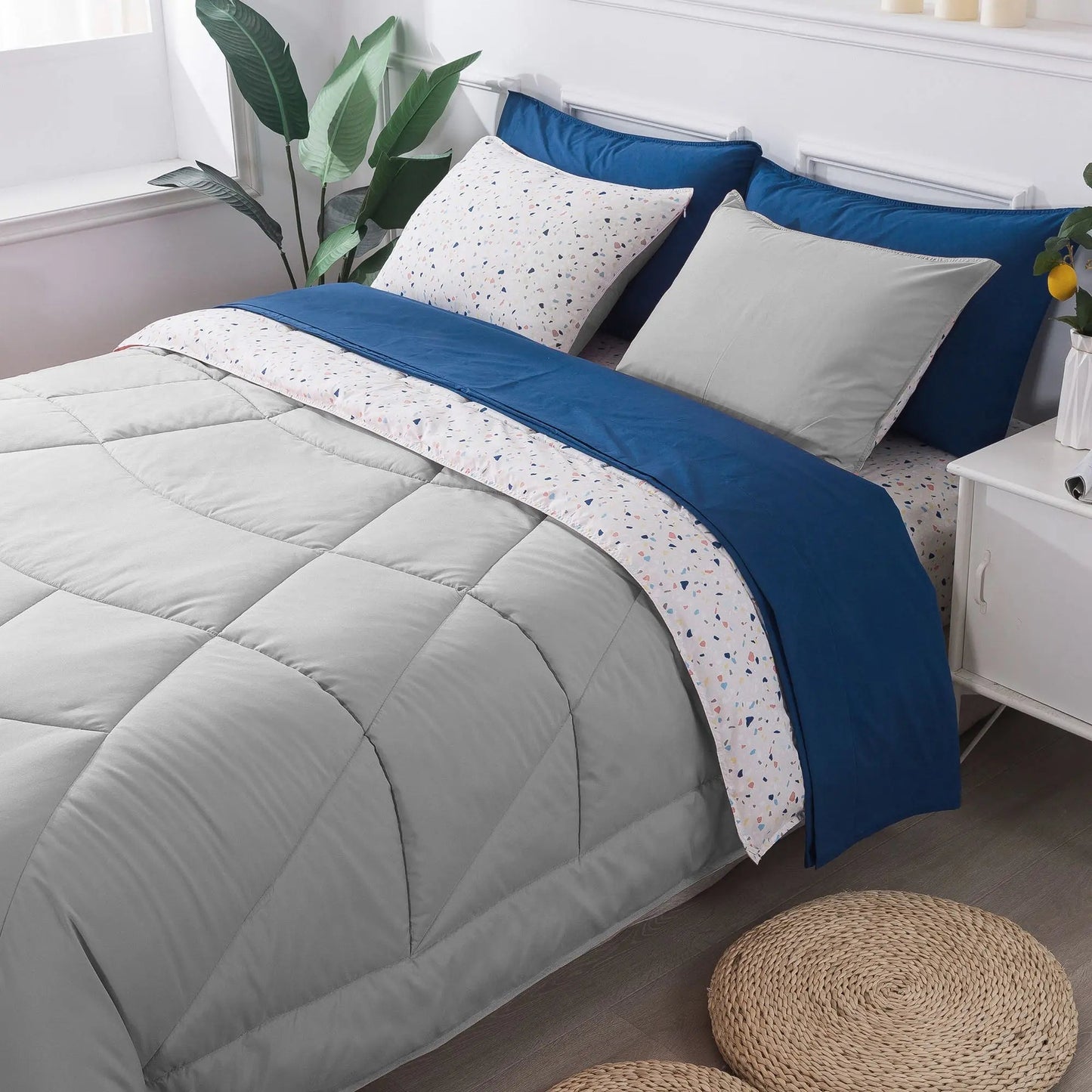 Kasentex Reversible 5 and 7 Piece Ultra Soft Cozy Bed Comforter Sets, Room Decor - Get it from Bo