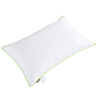Kasentex Silky Green Piped Edge Goose Down Feather Pillow Set, White - Get it from Bo