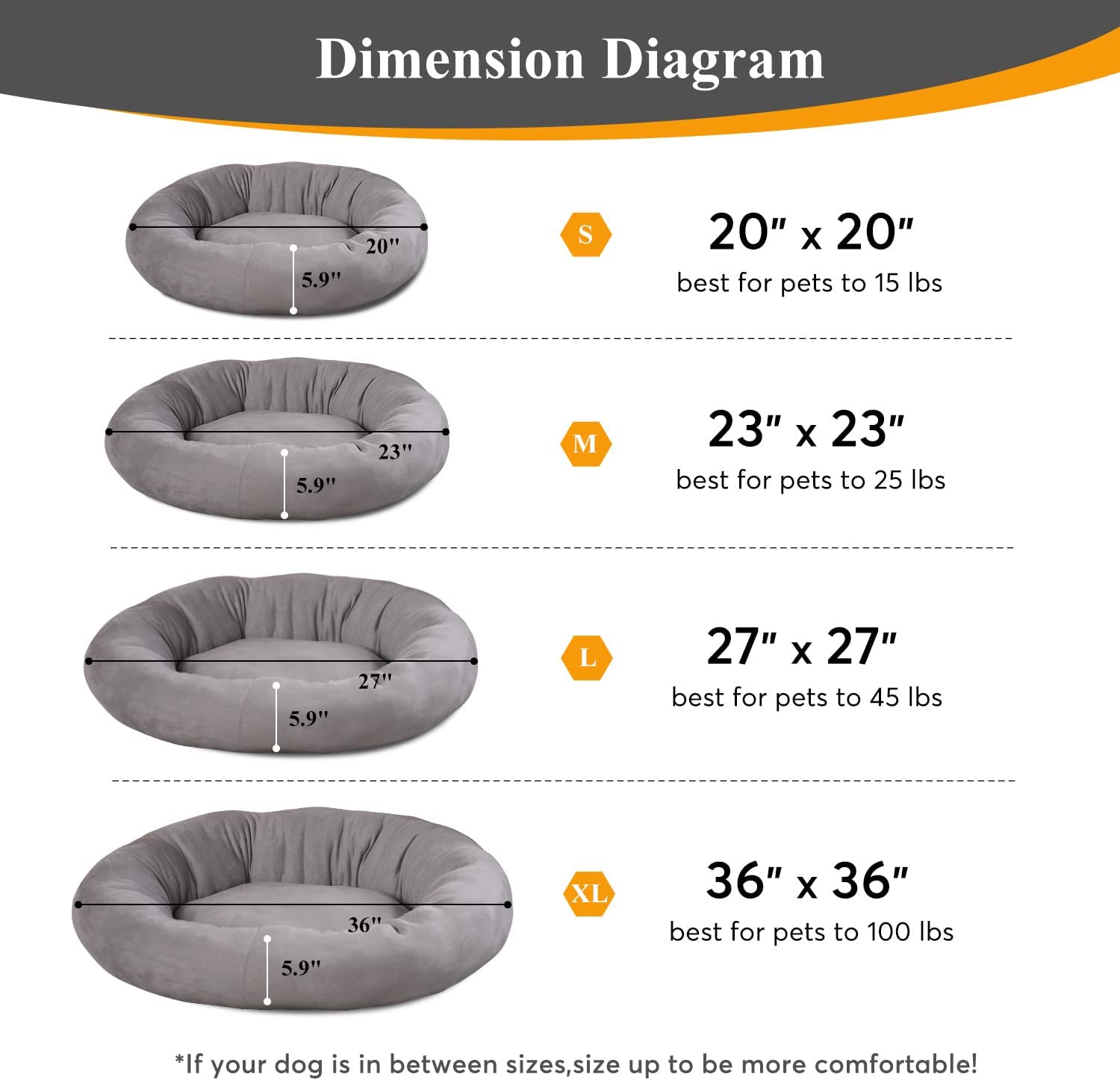 Kasentex Soft Dog Bed - Cozy Pet Bed Cushion - Get it from Bo