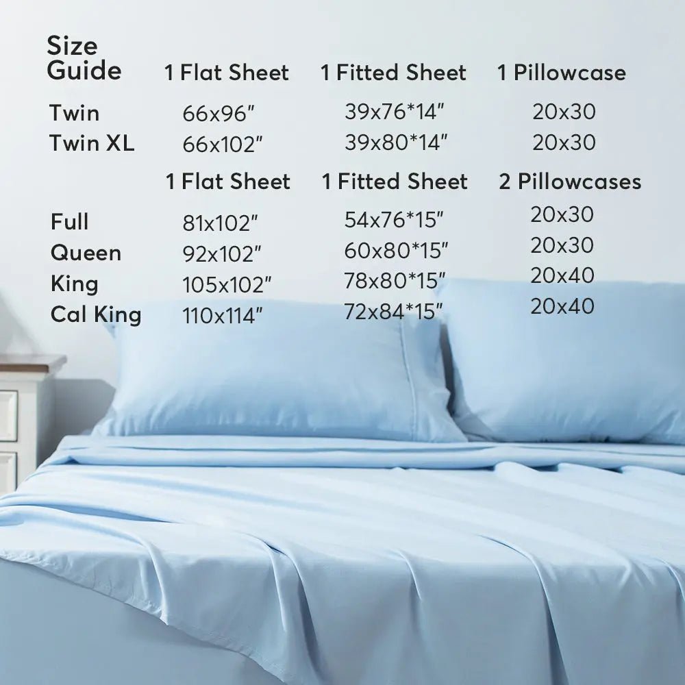 Kasentex Soft Sheet Bedding Set in Deep Pocket, Hypoallergenic and Breathable, Room Decor, Graduation Gifts - Get it from Bo