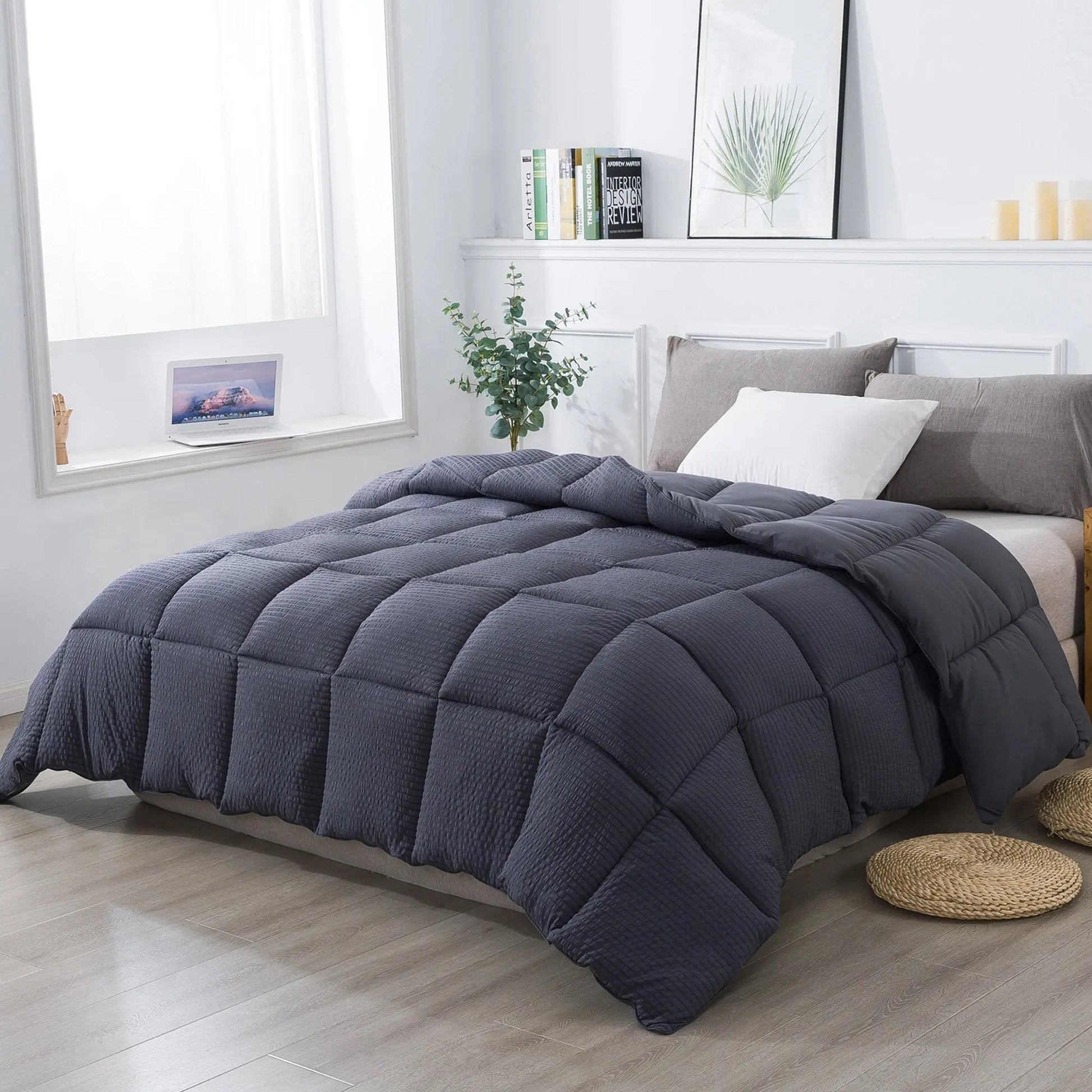 Kasentex Ultra Soft All Season Down Alternative Reversible Comforter, Twin, Queen, King, Room Decor, Graduation Gifts - Get it from Bo