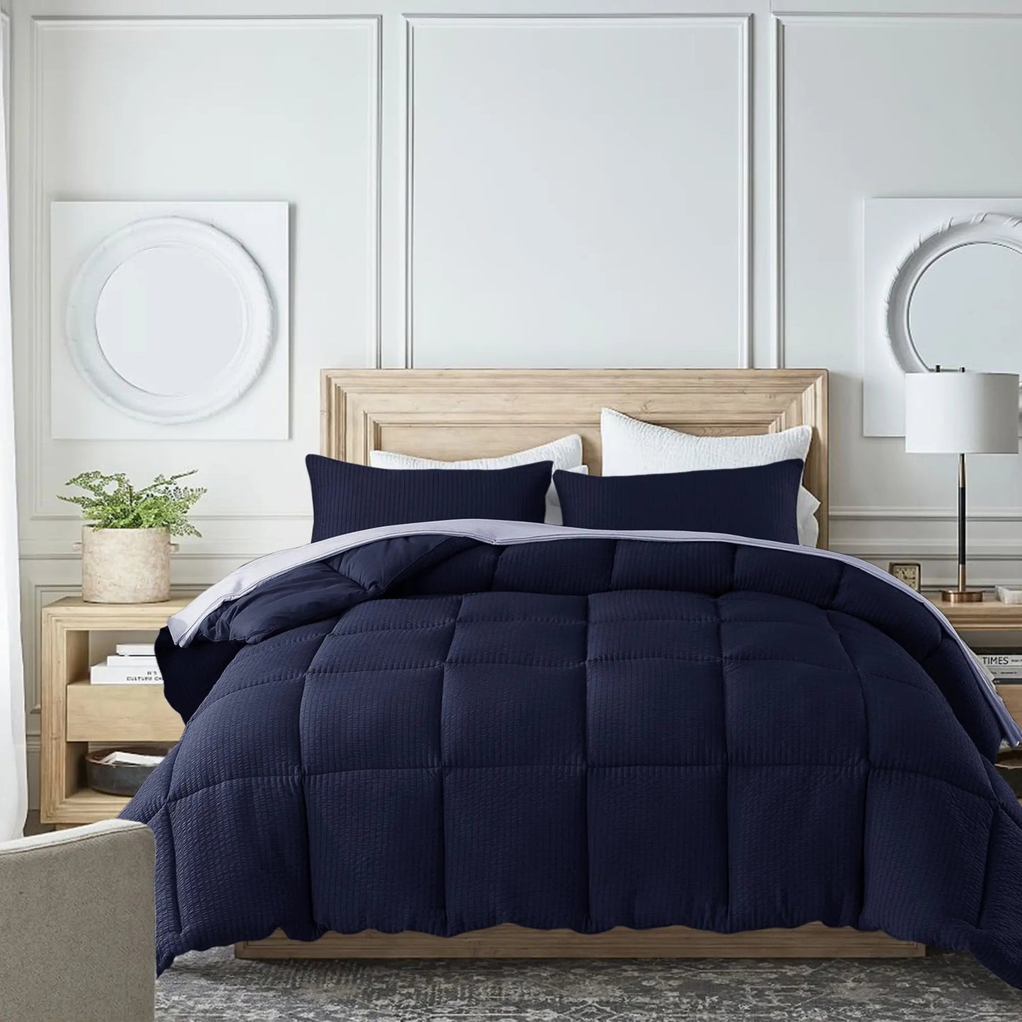 Kasentex Ultra Soft All Season Down Alternative Reversible Comforter, Twin, Queen, King, Room Decor, Graduation Gifts - Get it from Bo