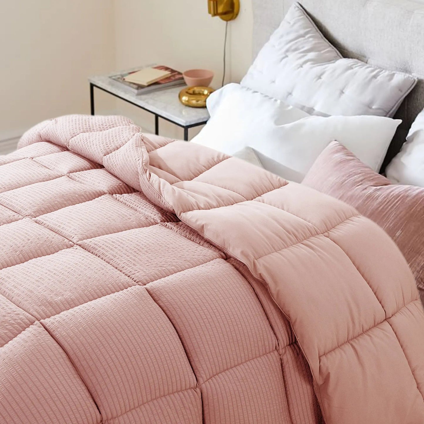 Kasentex Ultra Soft All Season Down Alternative Reversible Comforter, Twin, Queen, King, Room Decor, Graduation Gifts - Get it from Bo