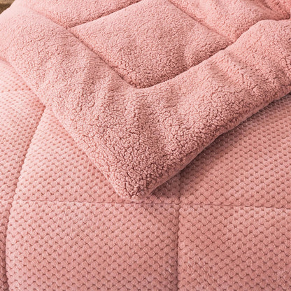 Kasentex Ultra Soft All Season Reversible Plush Sherpa Lined Comforter, Twin, Queen, King - Get it from Bo