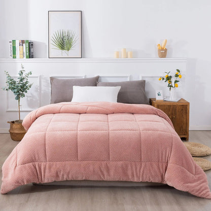 Kasentex Ultra Soft All Season Reversible Plush Sherpa Lined Comforter, Twin, Queen, King - Get it from Bo