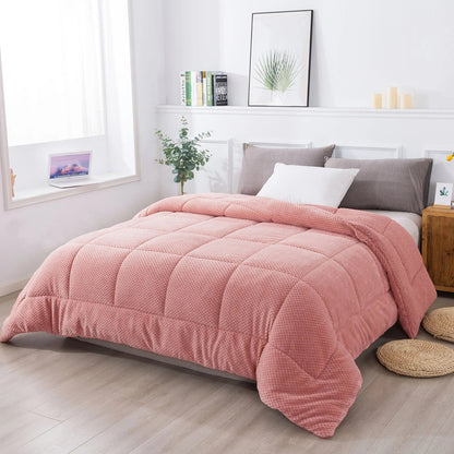Kasentex Ultra Soft All Season Reversible Plush Sherpa Lined Comforter, Twin, Queen, King - Get it from Bo